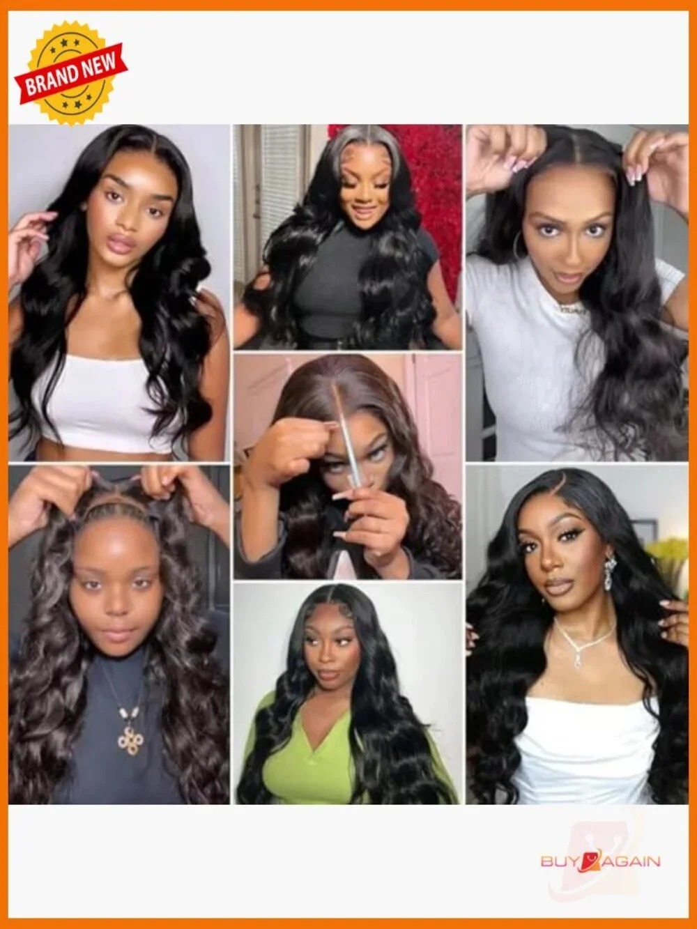 Glueless 5x5 Lace Front Wig Human Hair Body Wave 24 Inch 180% Density